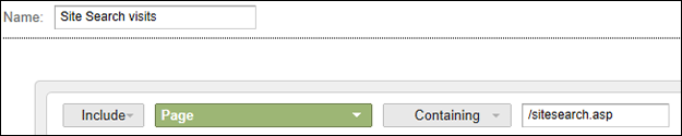 GA Segment for visits using site search