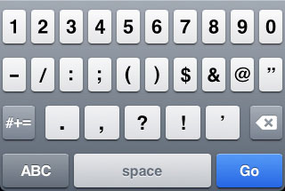 iPhone Numeric Keyboard