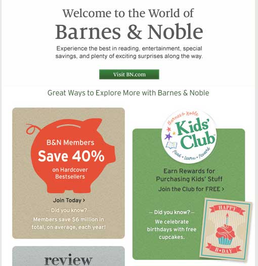 Barnes &  Noble Confirmation Email