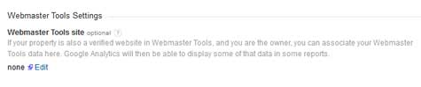 Linking Webmaster Tools to Google Analytics