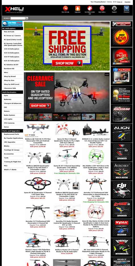 XHeli Landing Page