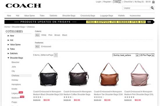 Untrustworthy Designer Handbags site