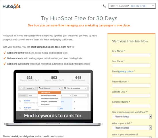 HubSpot website