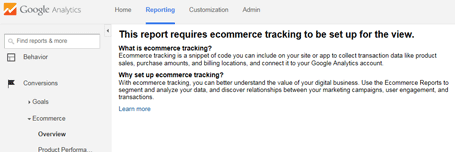 Ecommerce Tracking Report for a non-Ecommerce site