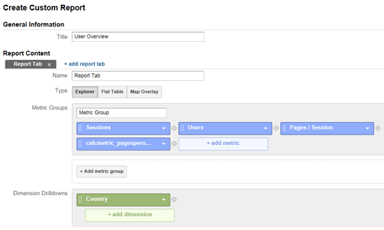 Use Calculated Metrics in your Custom Reports