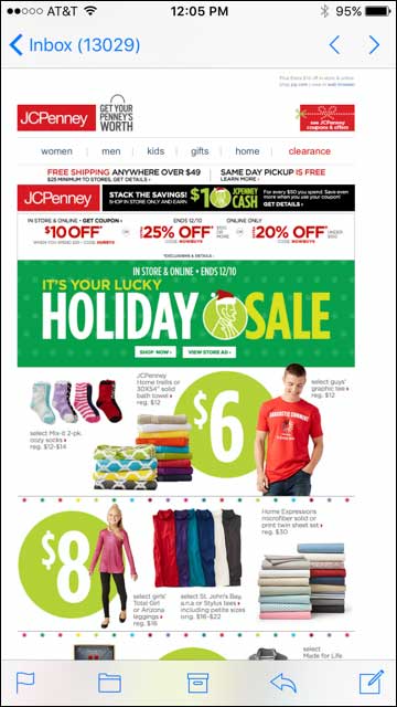 Email from JCPenney