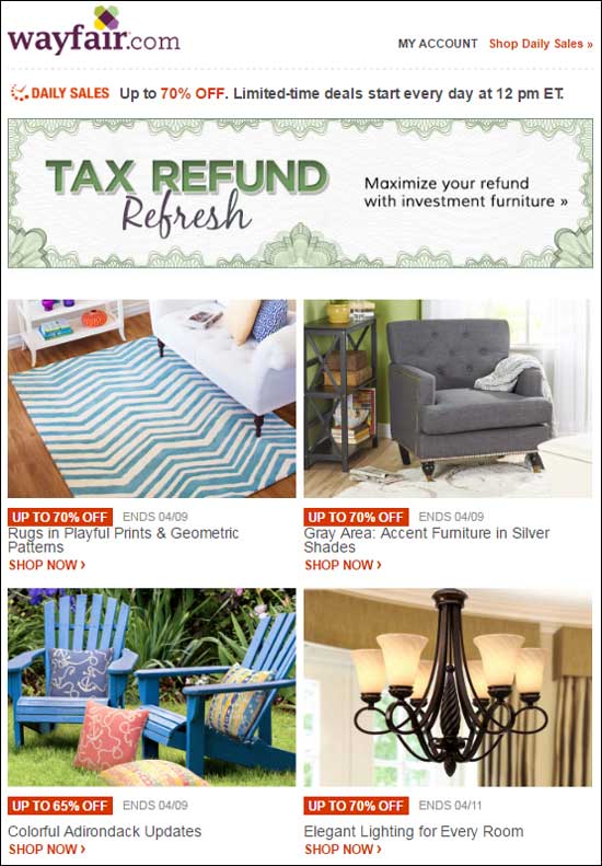 Wayfair Desktop Email