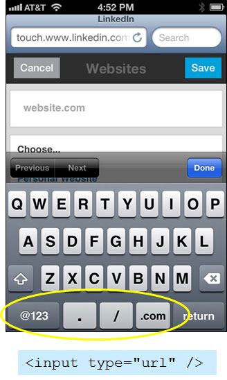 Type=url Input